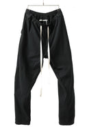 _vital easy straight trousers / cotton linen loose ox (BLACK)