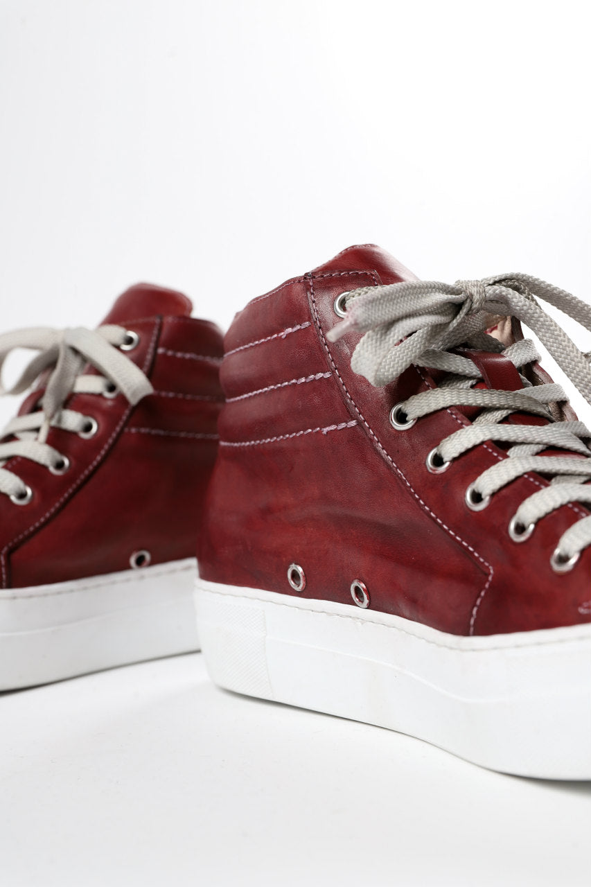 画像をギャラリービューアに読み込む, incarnation MID-SB SNEAKER / HORSE FULL GRAIN (HAND DYED D.RED)