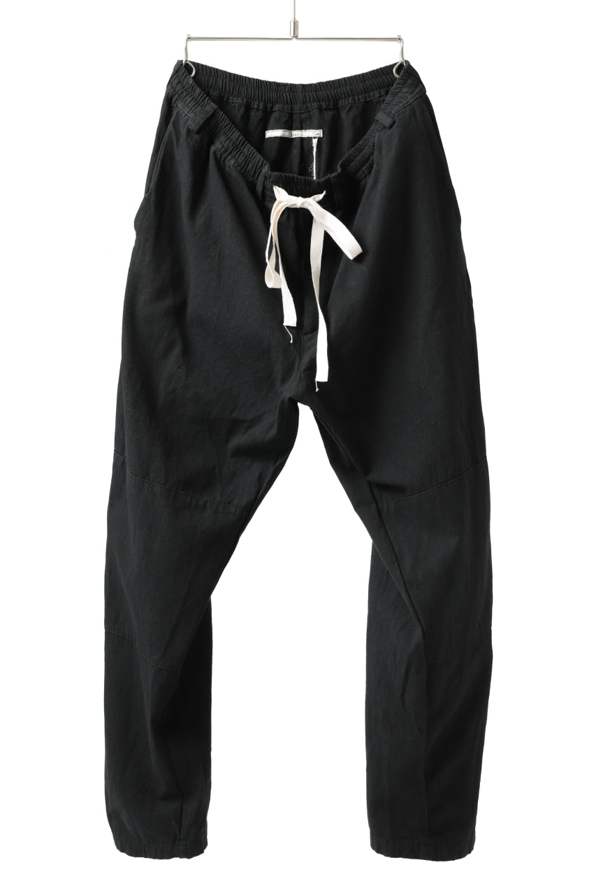 _vital easy straight trousers / cotton linen loose ox (BLACK)