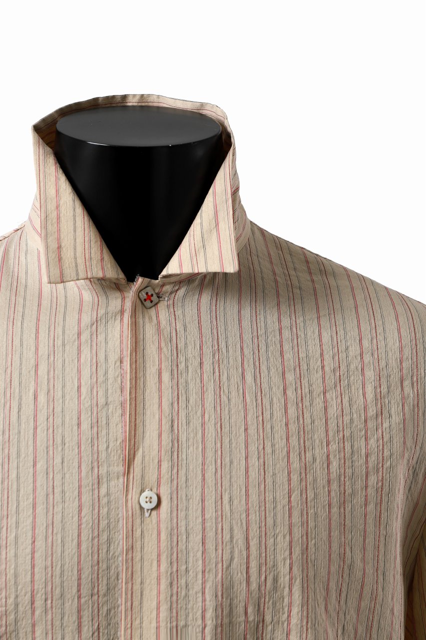 m.a+ medium fit long shirt / H222L/CSST1 (NATURAL/RED/BLACK)