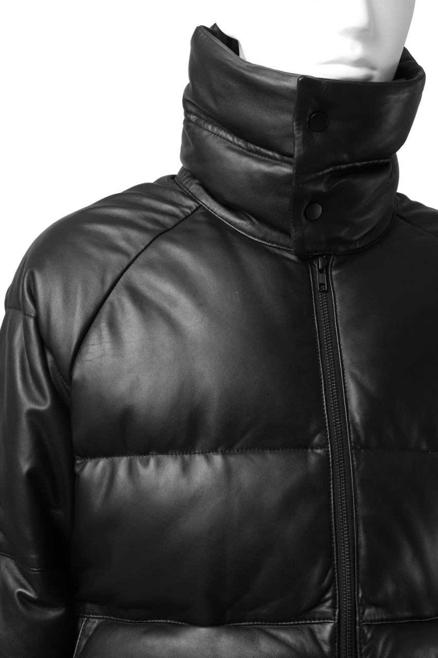 Y's.... SHEEP LEATHER DOWN JACKET (BLACK)