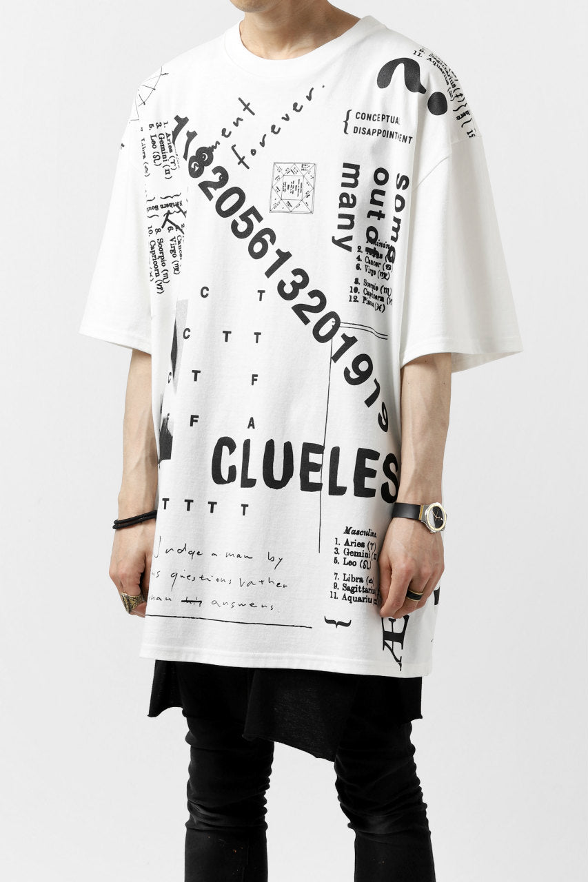 A.F ARTEFACT "TOTAL PATTERN PRINT" OVER SIZED TOPS (WHITE)