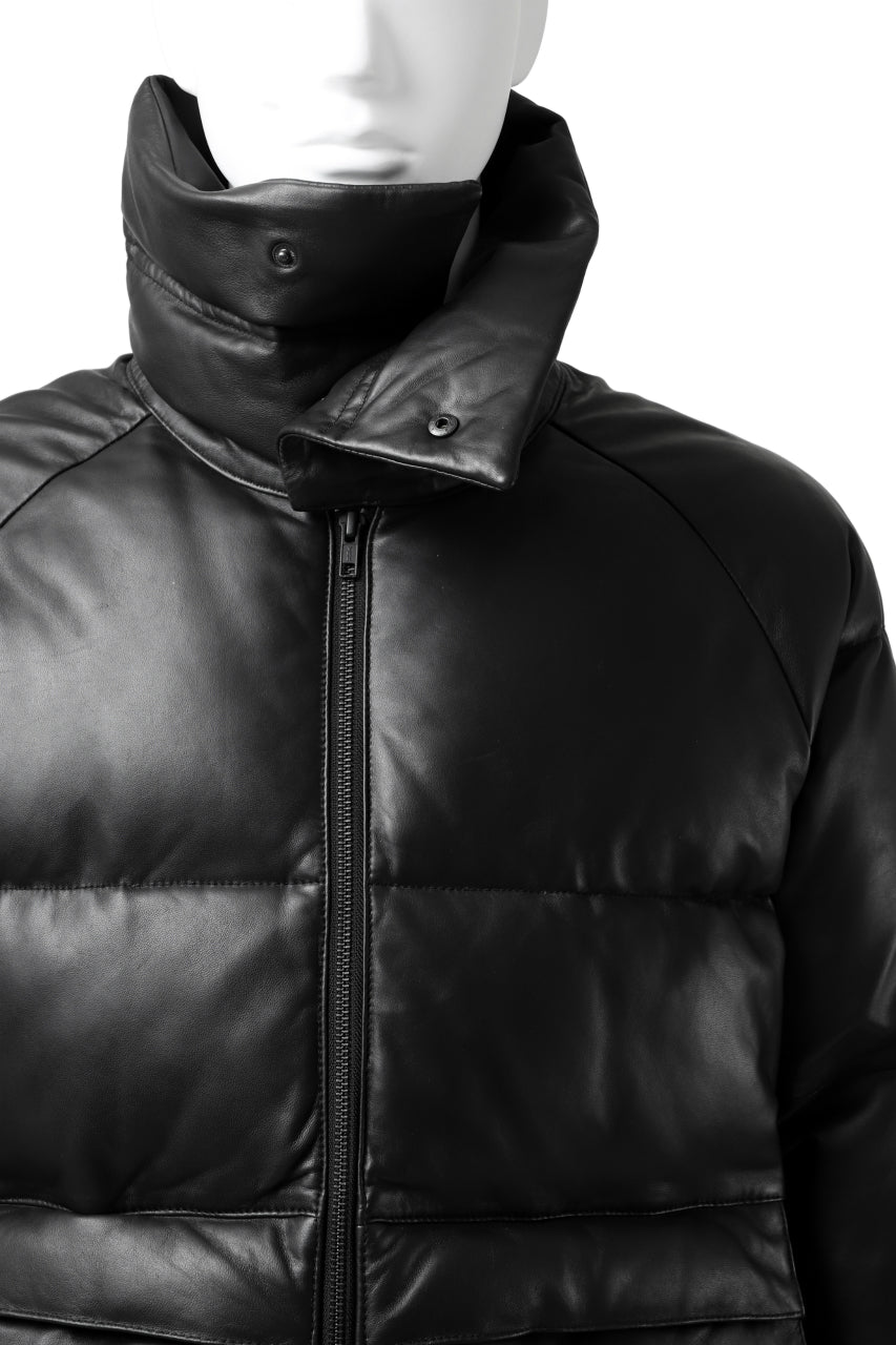 Y's.... SHEEP LEATHER DOWN JACKET (BLACK)