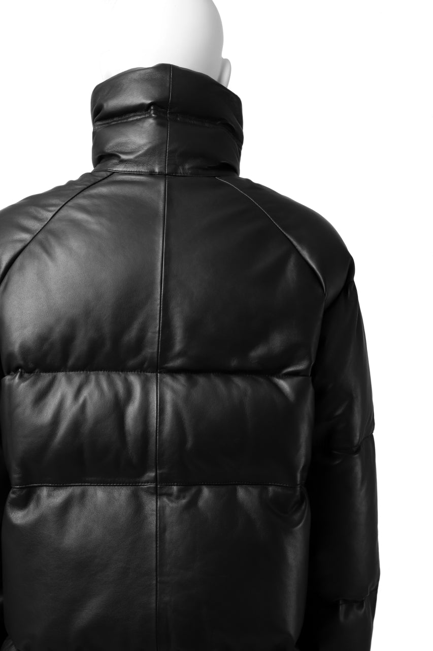 Y's.... SHEEP LEATHER DOWN JACKET (BLACK)