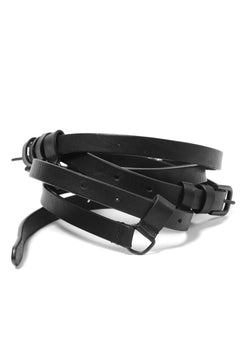 Load image into Gallery viewer, RUNDHOLZ HANGGING W BELT / CALF NAPPA LEATHER (BLACK)