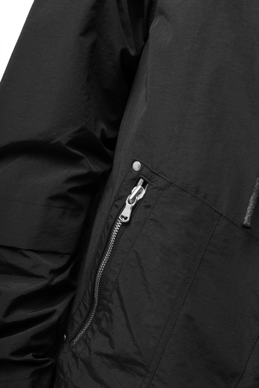 画像をギャラリービューアに読み込む, A.F ARTEFACT &quot;PLEASANT&quot; PARKA-JACKET / SALT SHRINKAGE NYLON (BLACK)