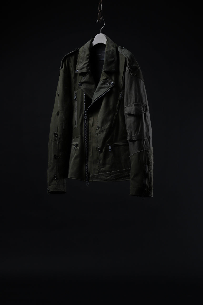 BACKLASH xx LOOM exclusive The Re-BUILD VINTAGE CUSTOM DOUBLE RIDERS JACKET (ARMY FIELD-B)