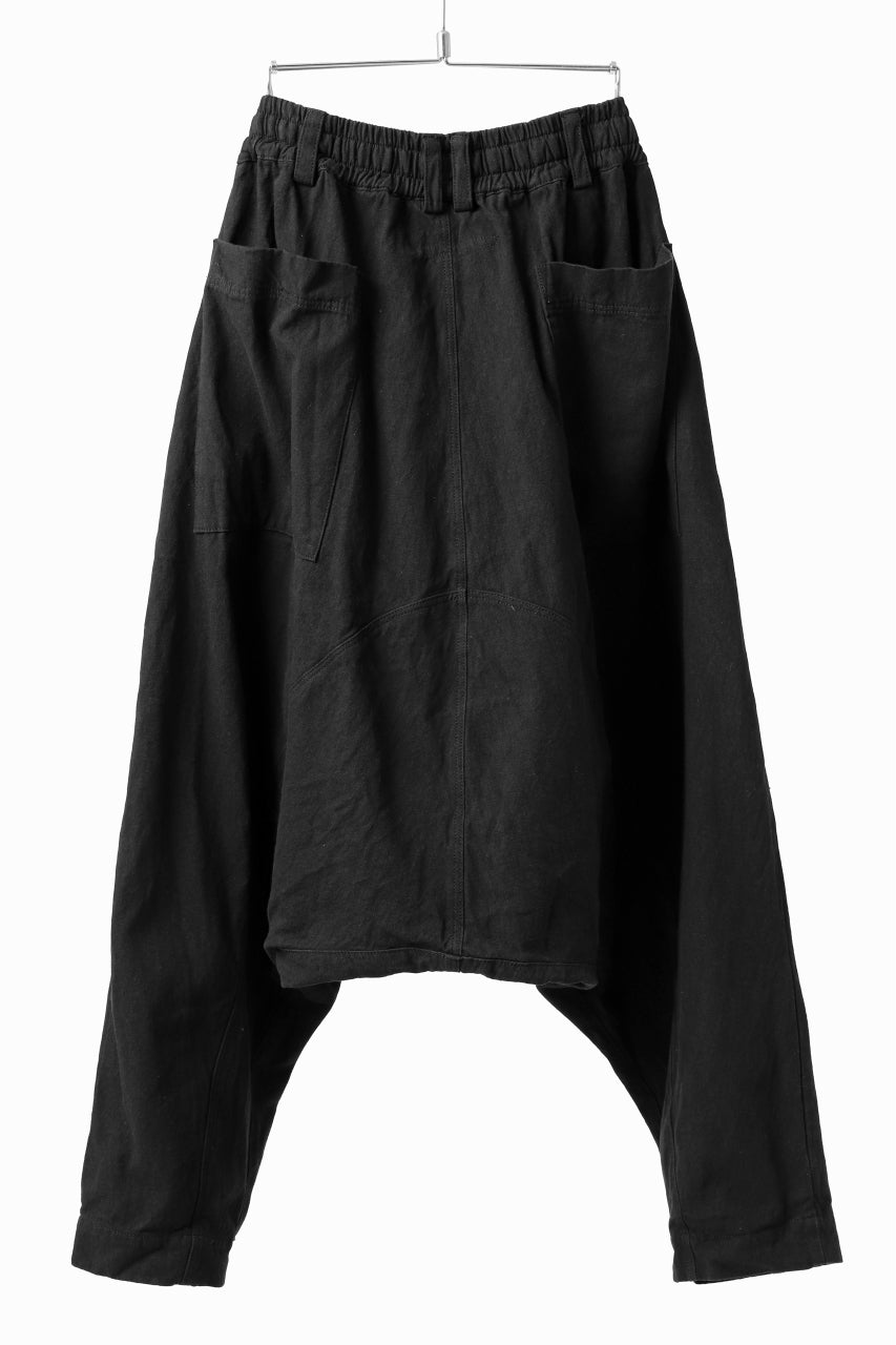 _vital deep sarouel easy pants / cotton linen loose ox (BLACK)