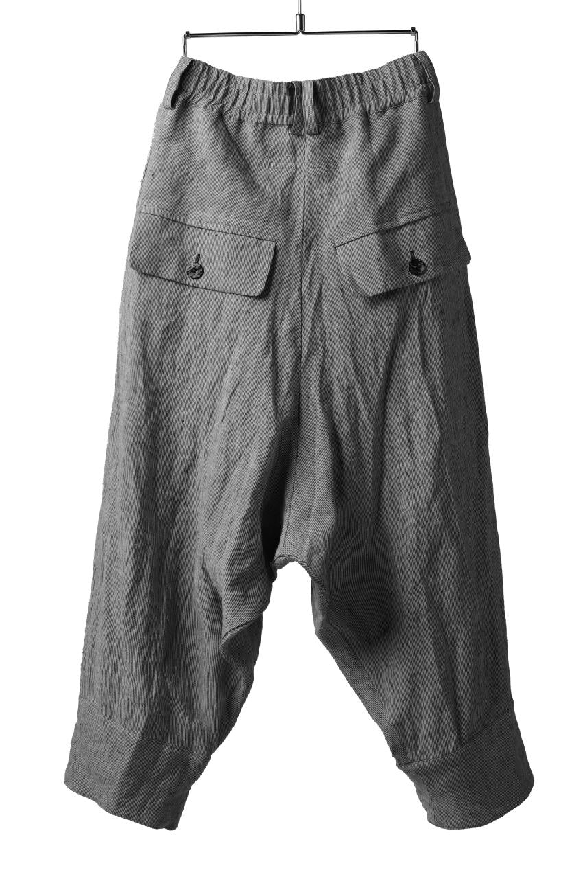 _vital tuck volume low crotch cuffs pants (THIN STRIPES)