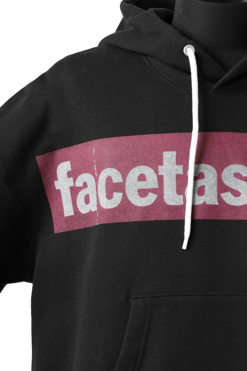 FACETASM LOGO PRINT NEW SILHOUETTE HOODIE (BLACK)