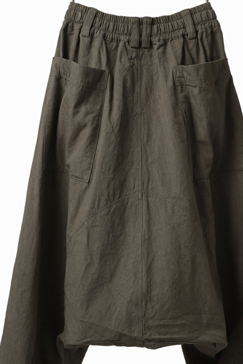 _vital deep sarouel easy pants / cotton linen loose ox (BEIGE)