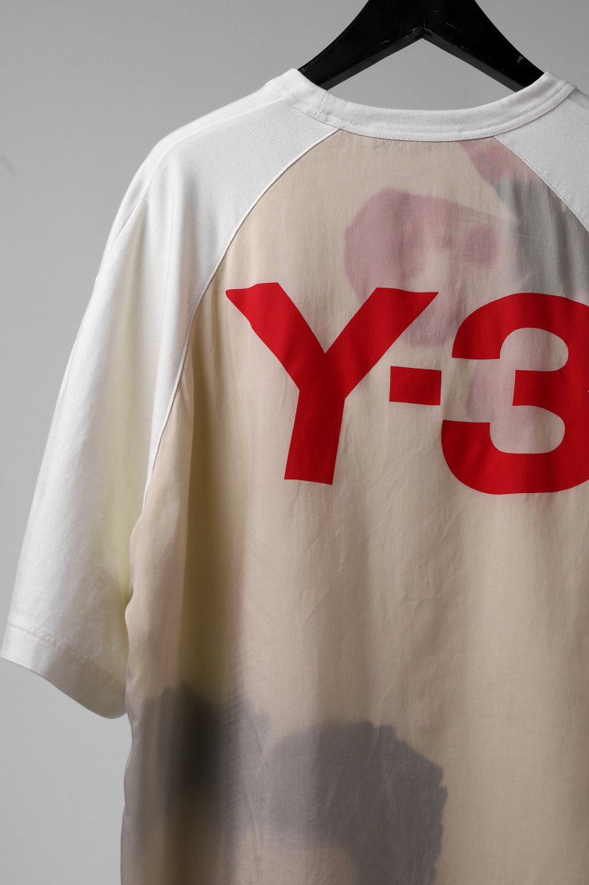 Load image into Gallery viewer, Y-3 Yohji Yamamoto LAYERED BACK LOGO TOPS / COTTON JERSEY (MULTI BEIGE)