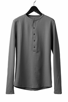 Load image into Gallery viewer, incarnation HENRY NECK LONG SLEEVE TOPS / ELASTIC F.TERRY (GREY)