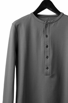 Load image into Gallery viewer, incarnation HENRY NECK LONG SLEEVE TOPS / ELASTIC F.TERRY (GREY)