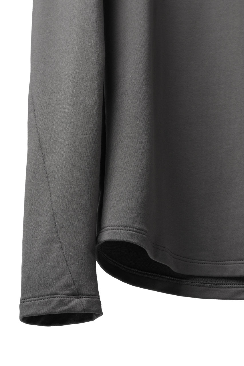 Load image into Gallery viewer, incarnation HENRY NECK LONG SLEEVE TOPS / ELASTIC F.TERRY (GREY)