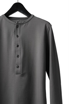 Load image into Gallery viewer, incarnation HENRY NECK LONG SLEEVE TOPS / ELASTIC F.TERRY (GREY)