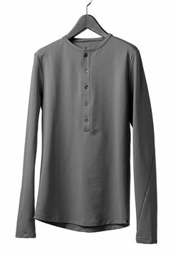 Load image into Gallery viewer, incarnation HENRY NECK LONG SLEEVE TOPS / ELASTIC F.TERRY (GREY)