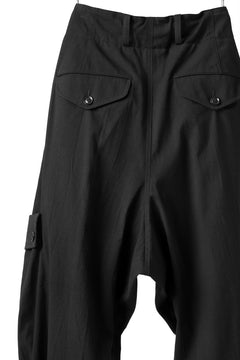 画像をギャラリービューアに読み込む, Y&#39;s SIDE FLAP POCKET PANTS / MIXED TWILL (BLACK)