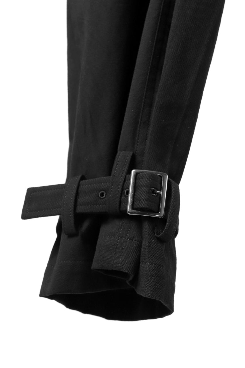 Load image into Gallery viewer, Y&#39;s SIDE FLAP POCKET PANTS / MIXED TWILL (BLACK)