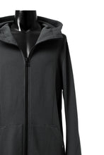 Load image into Gallery viewer, A.F ARTEFACT HOODED LONG ZIP LAYERED JACKET / COTTON FREECY (D.GREY)