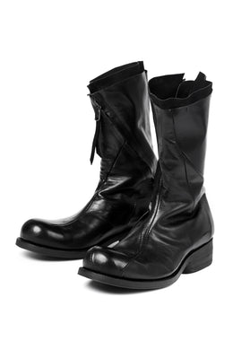LEON EMANUEL BLANCK DISTORTION TALL BOOT / GUIDI OILED HORSE LEATHER (BLACK)