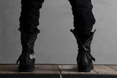 画像をギャラリービューアに読み込む, m.a+ goodyear tall buckle back zipper boots / S1C3Z/VAM (BLACK)