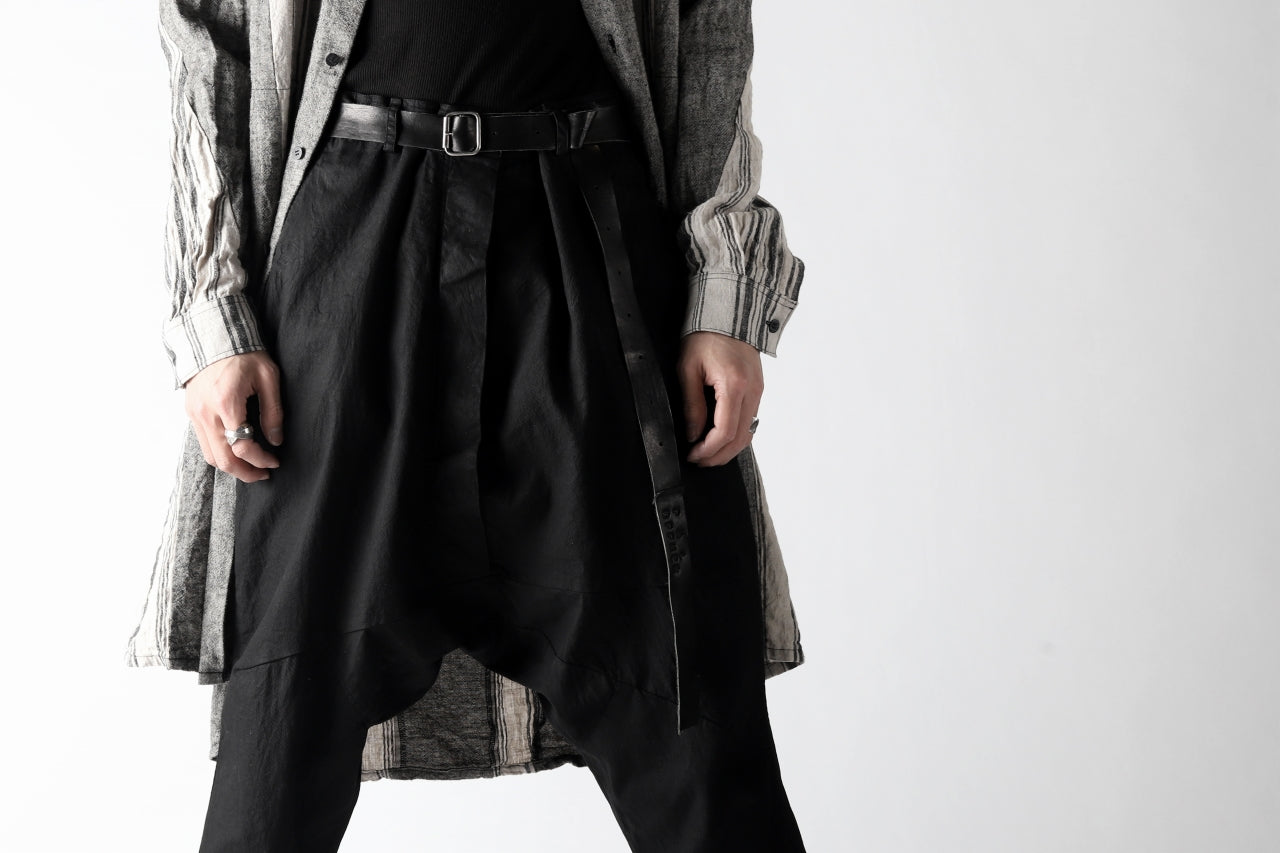 RUNDHOLZ DIP DROPCROTCH TAPERED PANTS / DYED COTTON TWILL (BLACK)
