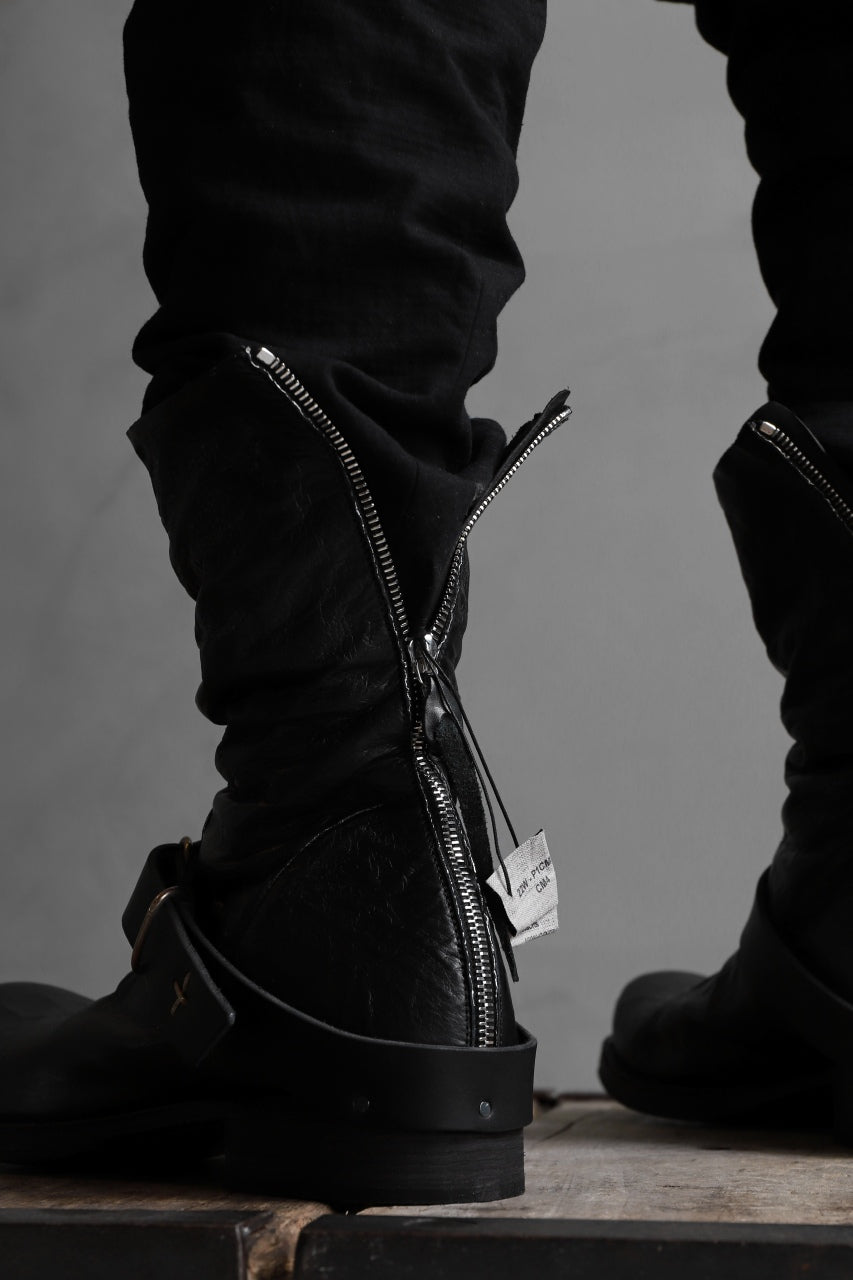 m.a+ goodyear tall buckle back zipper boots / S1C3Z/VAM (BLACK)