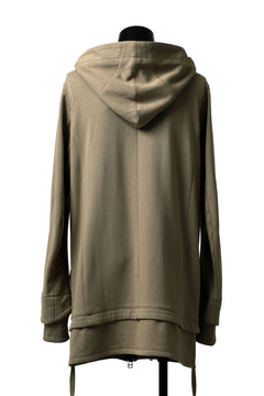 画像をギャラリービューアに読み込む, A.F ARTEFACT HOODED LONG ZIP LAYERED JACKET / COTTON FREECY (BEIGE)