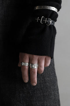 m.a+ / エムエークロス：3mm silver leather ring：AG1-3[RIP]-