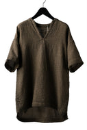 _vital exclusive minimal tunica tops / persimmon dyed linen (BROWN A)