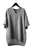 _vital exclusive minimal tunica tops / sumi dyed linen (L.GREY)