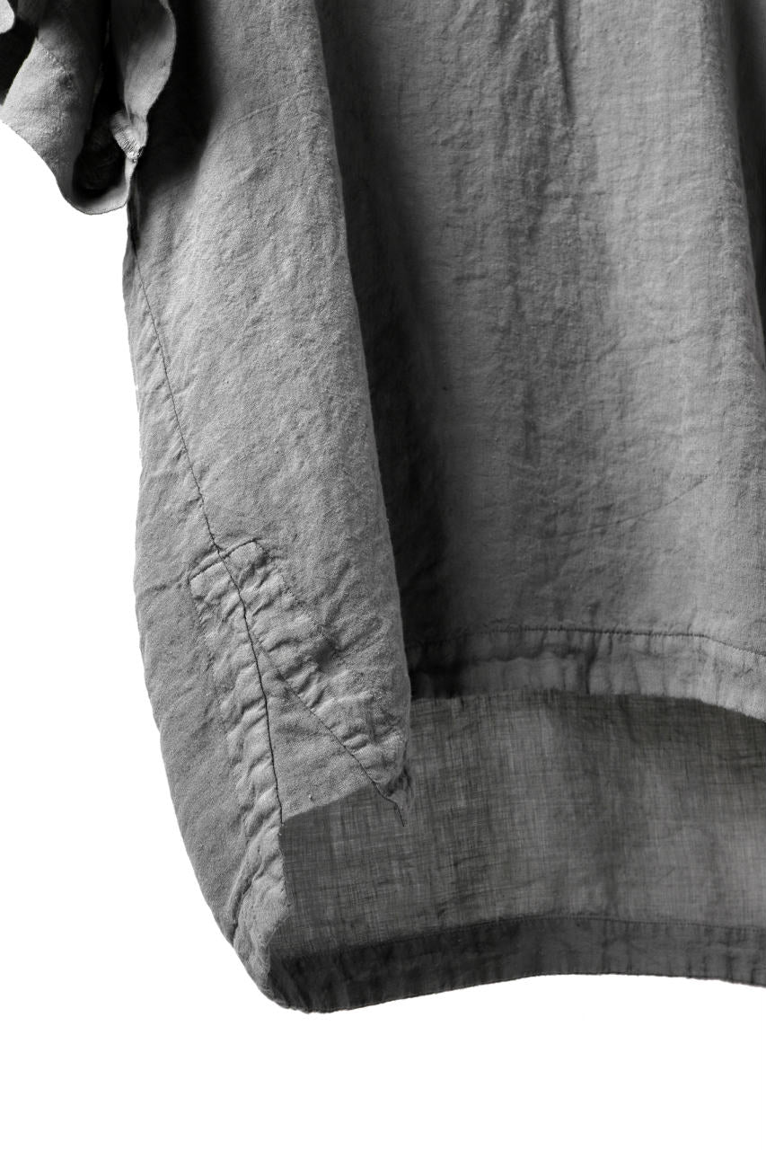 _vital exclusive minimal tunica tops / sumi dyed linen (L.GREY)