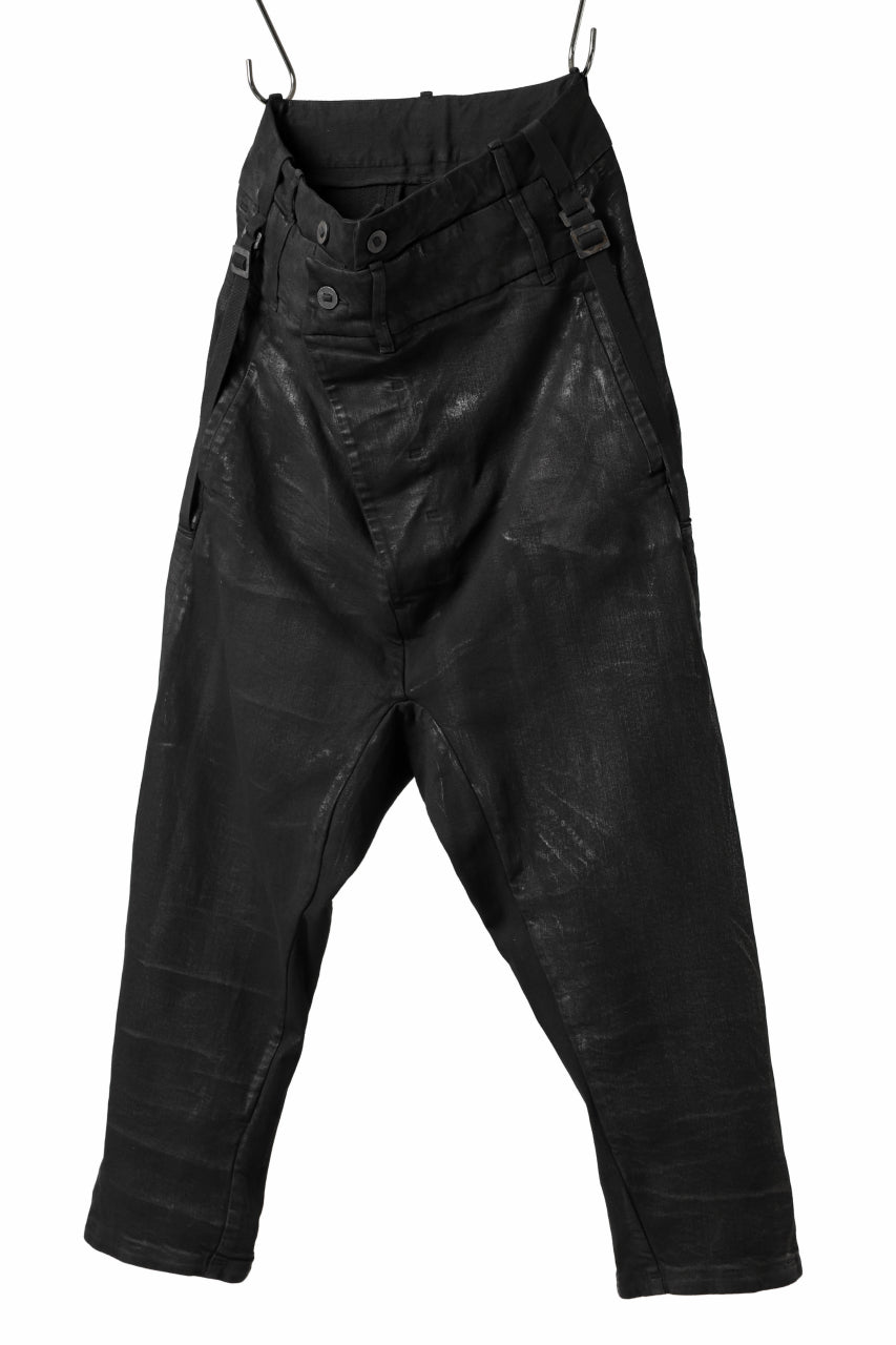 BORIS BIDJAN SABERI BAGGY TROUSER / VINYL COATED & NICKEL PRESSED "P1.1-FKU10001" (BLACK)