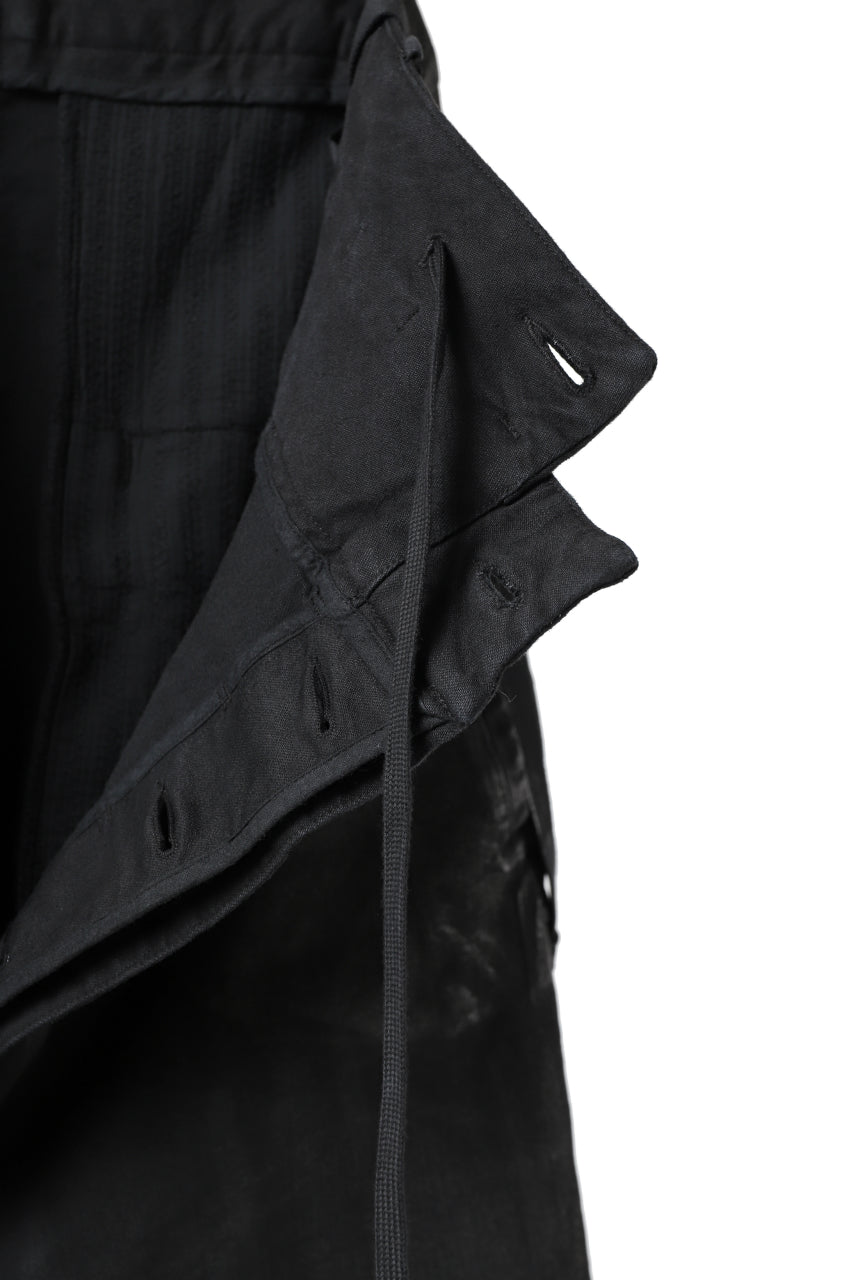 BORIS BIDJAN SABERI BAGGY TROUSER / VINYL COATED & NICKEL PRESSED "P1.1-FKU10001" (BLACK)