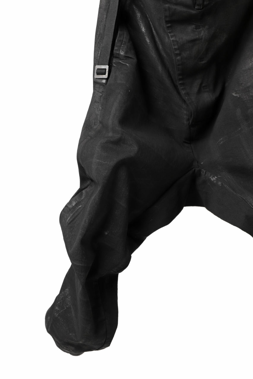 BORIS BIDJAN SABERI BAGGY TROUSER / VINYL COATED & NICKEL PRESSED "P1.1-FKU10001" (BLACK)