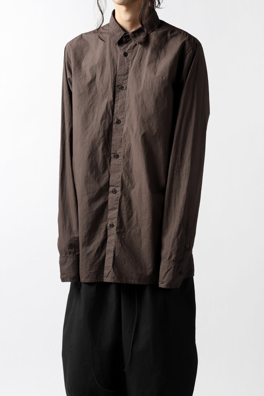 RUNDHOLZ DIP REGULAR COLLAR SHIRT / DYED C-CLOTH (RUST)