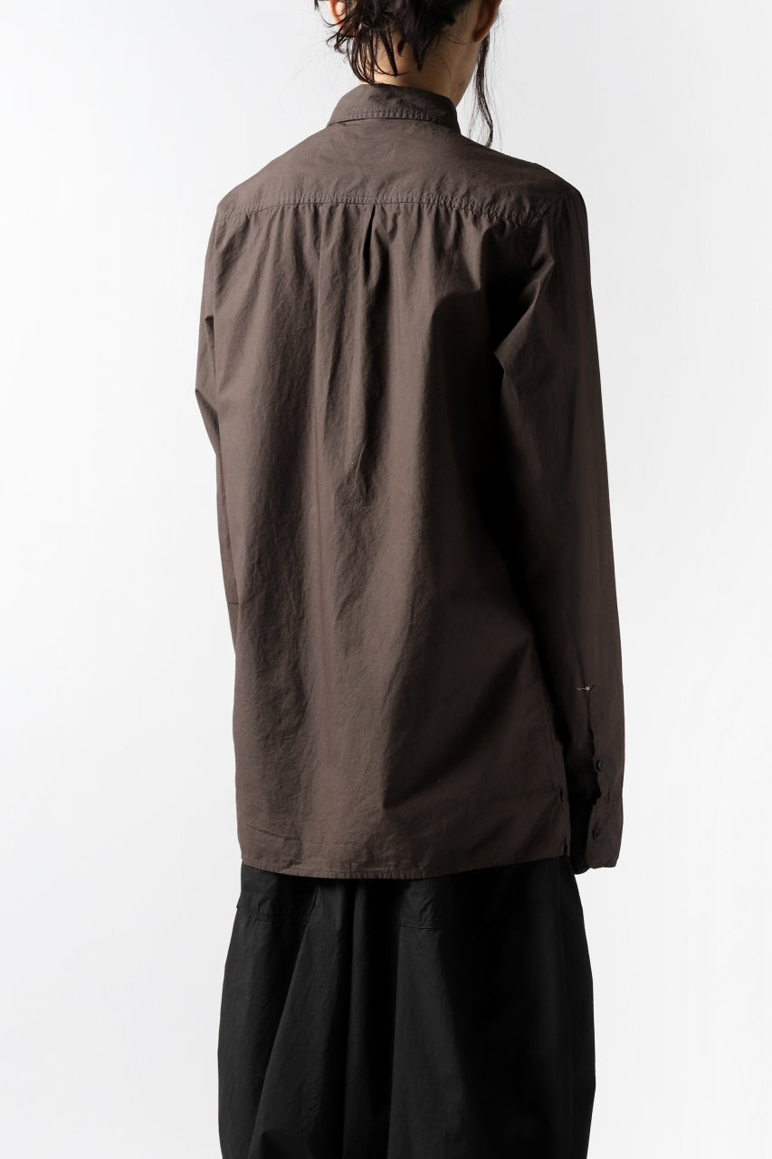 RUNDHOLZ DIP REGULAR COLLAR SHIRT / DYED C-CLOTH (RUST)