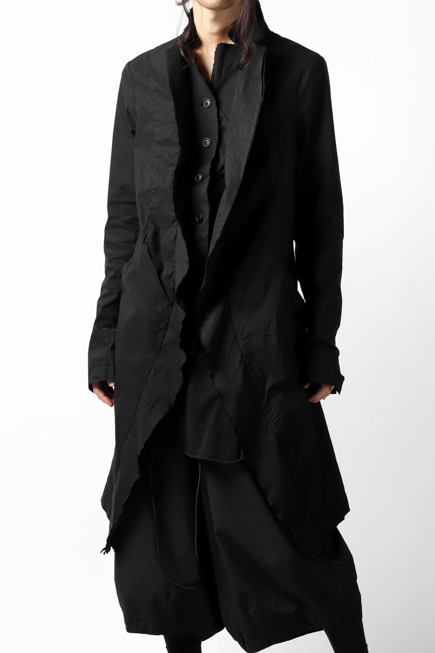 Load image into Gallery viewer, RUNDHOLZ DIP PINGU STYLE LAYER COAT / ELASTIC LINEN COTTON (BLACK)