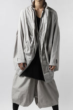 Load image into Gallery viewer, RUNDHOLZ DIP ASYMMETRIC CAPE JACKET / DYED COTTON TWILL (ZINC)