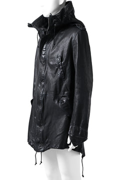 画像をギャラリービューアに読み込む, ISAMU KATAYAMA BACKLASH MODS COAT / GOAT LEATHER (GARMENT + SPRAY DYED BLACK)