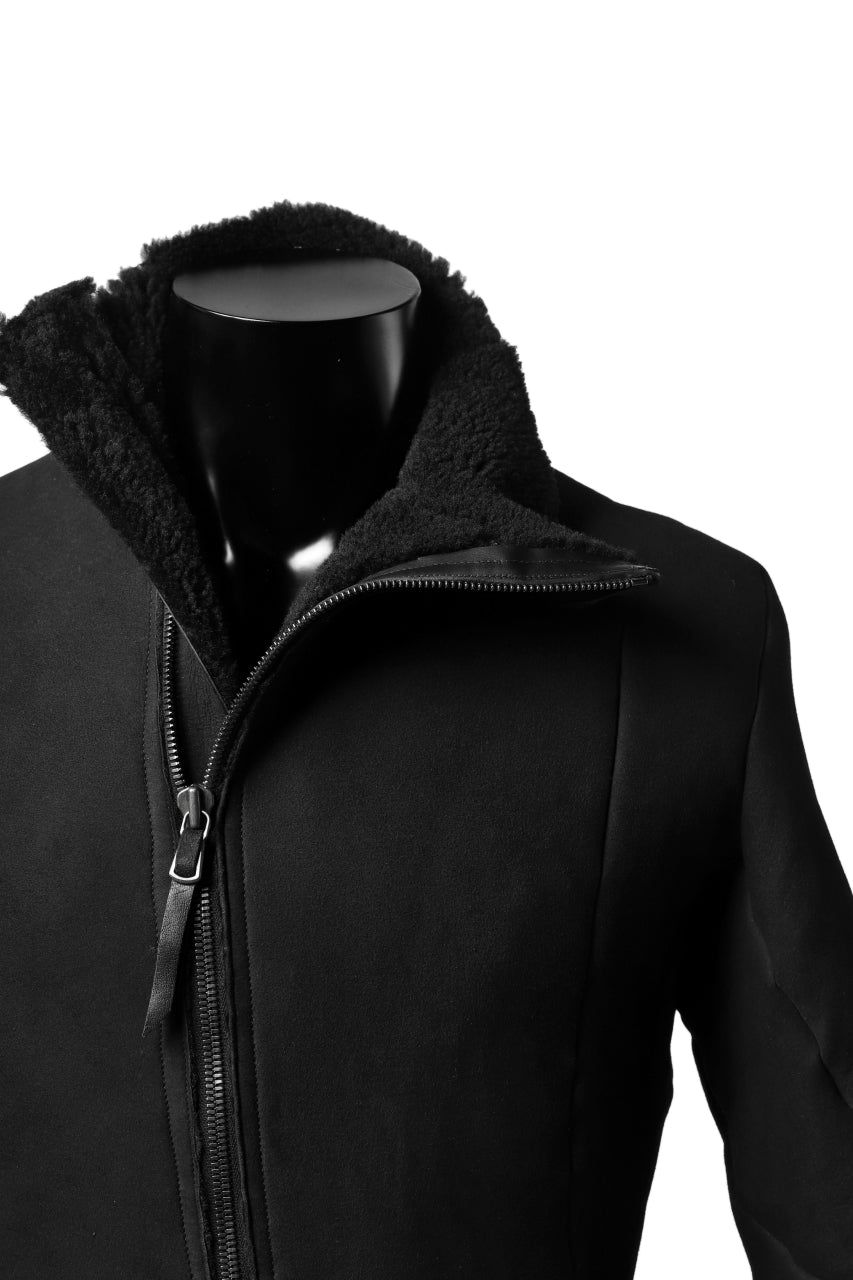 Load image into Gallery viewer, LEON EMANUEL BLANCK exclusive DISTORTION LEATHER JACKET / MERINO MOUTON SHEARLING (BLACK)
