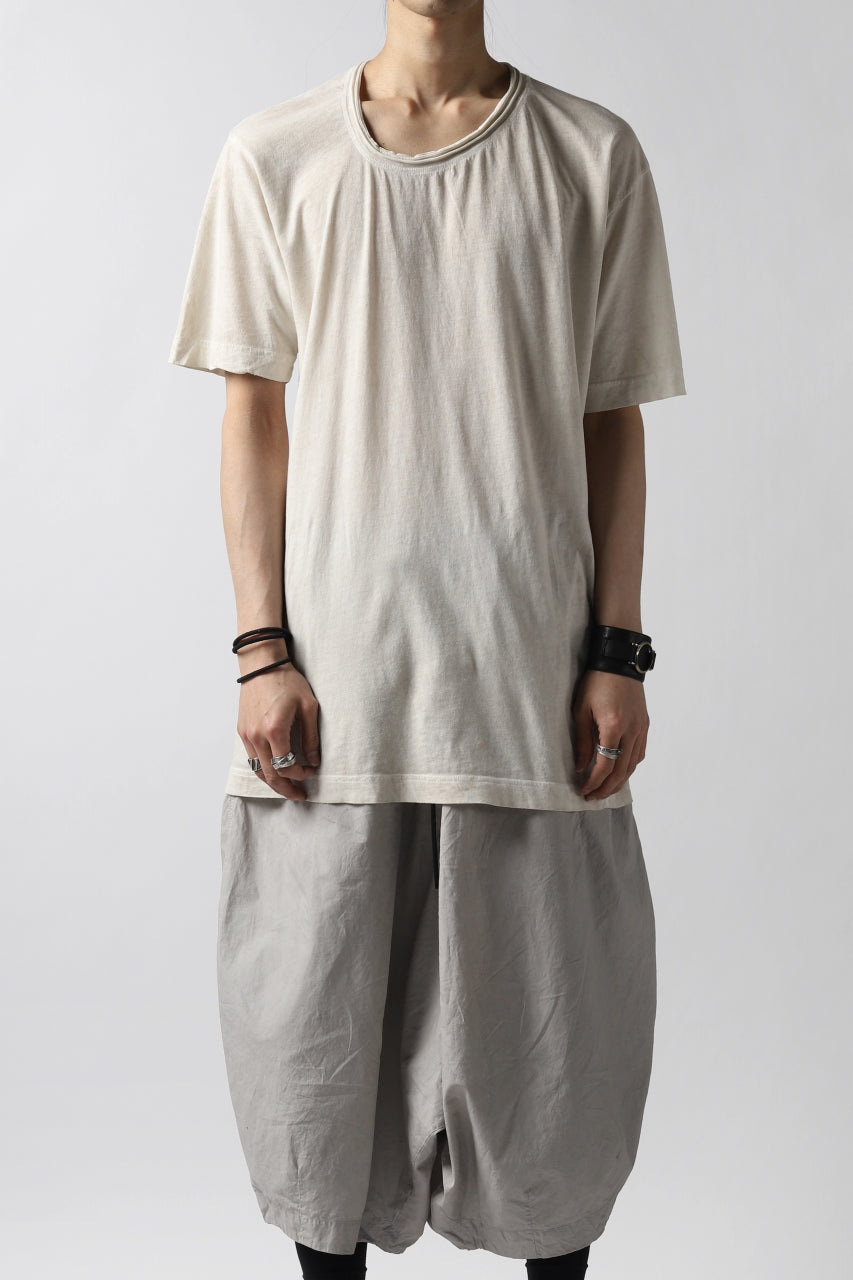 RUNDHOLZ DIP DISTORTED NECK T-SHIRT / DYED L.JERSEY (MARBLE)
