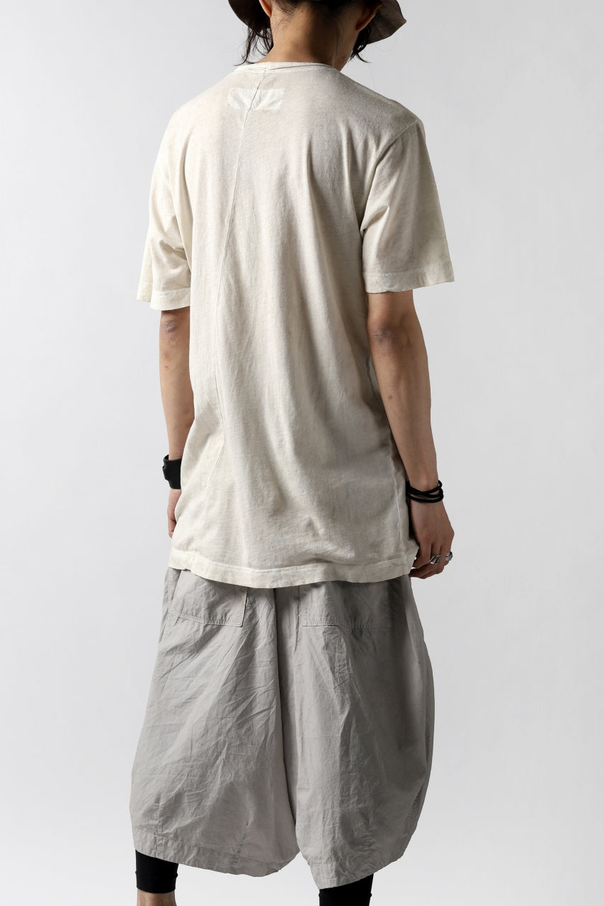RUNDHOLZ DIP DISTORTED NECK T-SHIRT / DYED L.JERSEY (MARBLE)