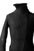Load image into Gallery viewer, LEON EMANUEL BLANCK exclusive DISTORTION STRAIGHT JACKET / MERINO MOUTON SHEARLING (BLACK)