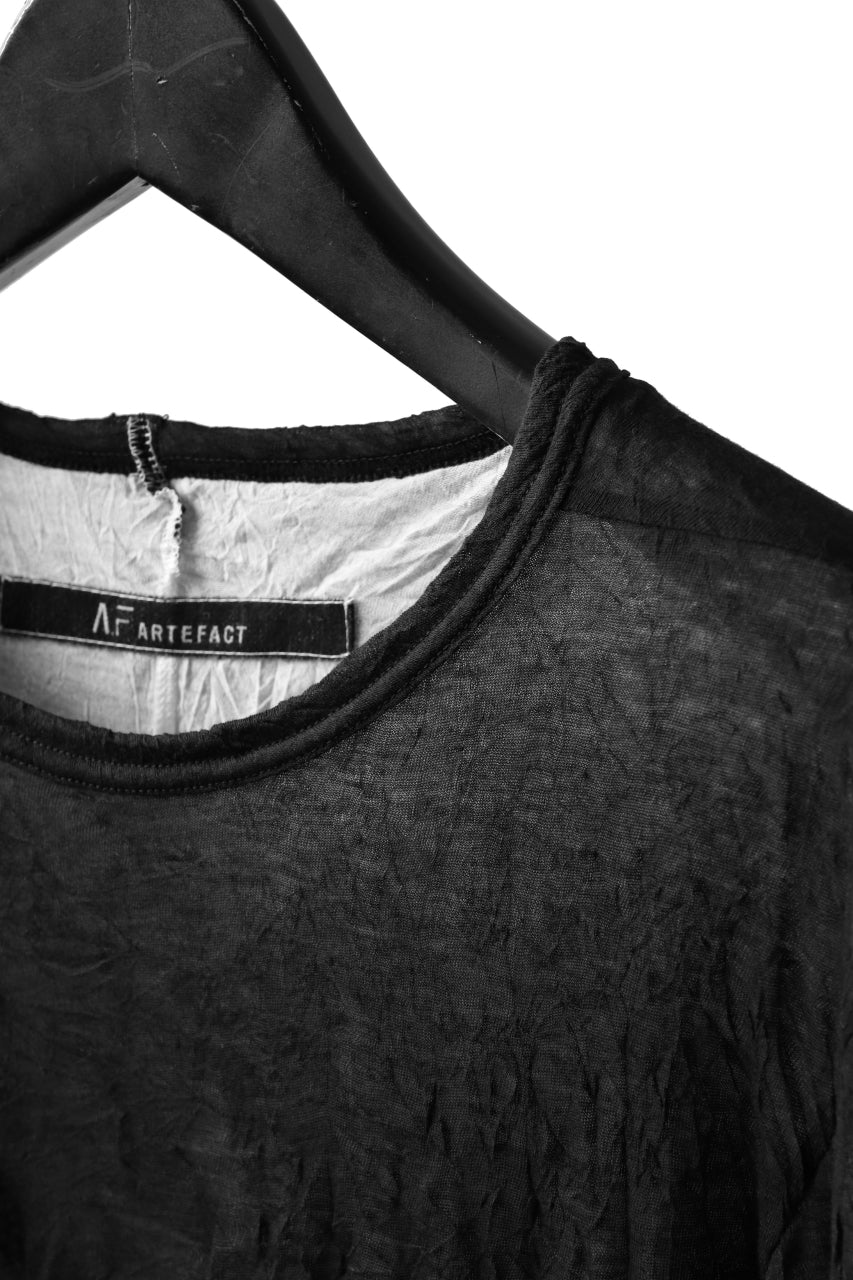 画像をギャラリービューアに読み込む, A.F ARTEFACT DOUBLE LAYERED LONG SLEEVE TOPS (BLACK×WHITE)