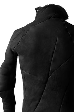 Load image into Gallery viewer, LEON EMANUEL BLANCK exclusive DISTORTION STRAIGHT JACKET / MERINO MOUTON SHEARLING (BLACK)