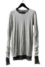 画像をギャラリービューアに読み込む, A.F ARTEFACT DOUBLE LAYERED LONG SLEEVE TOPS (IVORY×GREY)