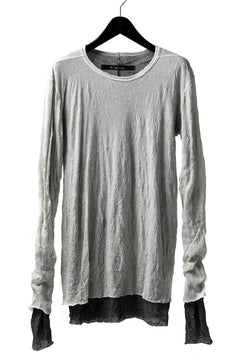 画像をギャラリービューアに読み込む, A.F ARTEFACT DOUBLE LAYERED LONG SLEEVE TOPS (IVORY×GREY)