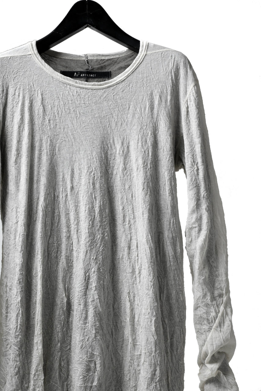 A.F ARTEFACT DOUBLE LAYERED LONG SLEEVE TOPS (IVORY×GREY)